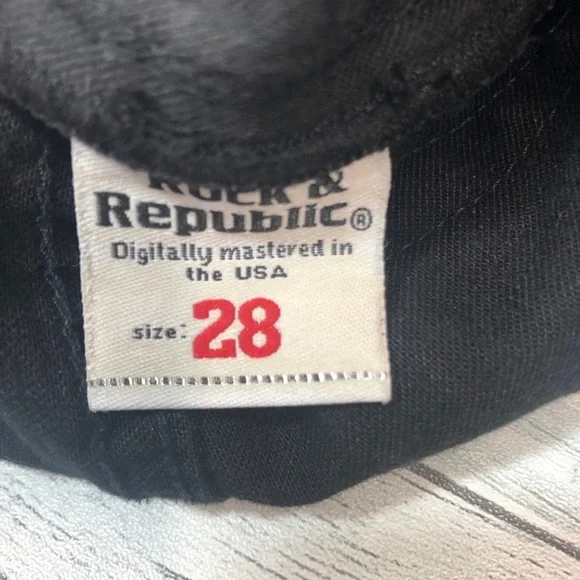 Rock & Republic Black Skinny Jeans 28 - Picture 7 of 10